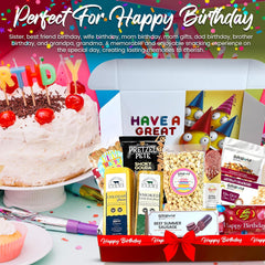 Birthday Charcuterie Gift Box – Smoked Gouda, Summer Sausage, Popcorn, Salami, Crackers, Nuts & Jelly Beans Birthday Charcuterie Gift Box – Smoked Gouda, Summer Sausage, Popcorn, Salami, Crackers, Nuts & Jelly Beans