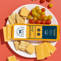 GiftWorld Premium Aged Cheddar Cheese Block, Perfect for Snacking, Cooking, or Wine Pairing, Made for a Rich, Creamy, and Sharp Flavor