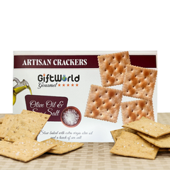 GiftWorld Handcrafted Artisan Crackers, Baked to a Crispy Perfection, Perfect for Pairing with Cheeses, Spreads, Meats, and Gourmet Snacking