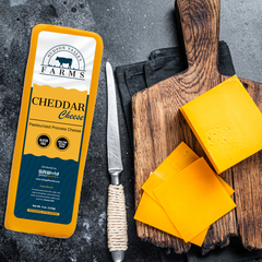 GiftWorld Premium Aged Cheddar Cheese Block, Perfect for Snacking, Cooking, or Wine Pairing, Made for a Rich, Creamy, and Sharp Flavor