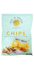 Torres Black & White Truffle & Sal de Ibiza Potato Chips - Gluten-Free, Handcrafted Crunchy Snacks - 4 Pack - Imported from Spain