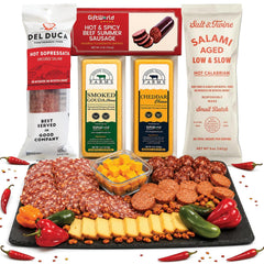 Hot & Spicy Charcuterie Gift Basket | Spicy Meat & Cheese Gift Box