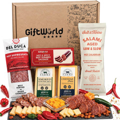 Hot & Spicy Charcuterie Gift Basket | Spicy Meat & Cheese Gift Box