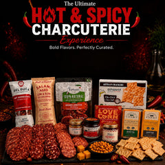Ultimate Deluxe Hot & Spicy Charcuterie Gift Basket | Gourmet Meat & Cheese Gift