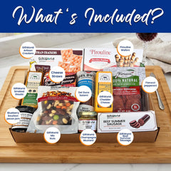Deluxe Charcuterie Meat & Cheese Gift Box – Negroni Salami, Summer Sausage, Gourmet Snacks & Crackers