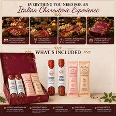 Italian Charcuterie Gift Basket | Gourmet Italian Salami Meat Gift