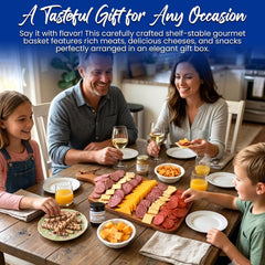 Deluxe Charcuterie Meat & Cheese Gift Box – Negroni Salami, Summer Sausage, Gourmet Snacks & Crackers