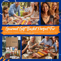 Deluxe Charcuterie Meat & Cheese Gift Box – Negroni Salami, Summer Sausage, Gourmet Snacks & Crackers