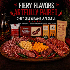 Hot & Spicy Charcuterie Gift Basket | Spicy Meat & Cheese Gift Box