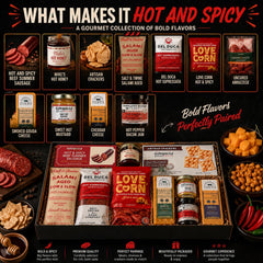 Ultimate Deluxe Hot & Spicy Charcuterie Gift Basket | Gourmet Meat & Cheese Gift