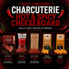 Hot & Spicy Charcuterie Gift Basket | Spicy Meat & Cheese Gift Box