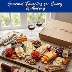 Deluxe Charcuterie Meat & Cheese Gift Box – Negroni Salami, Summer Sausage, Gourmet Snacks & Crackers