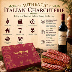 Italian Charcuterie Gift Basket | Gourmet Italian Salami Meat Gift