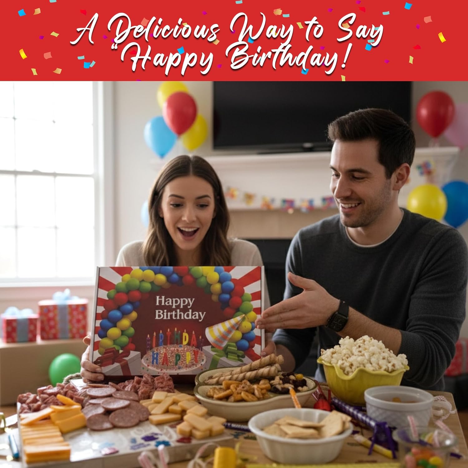 Mixed gourmet snacks for birthday gifting