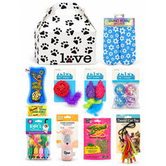 Hanukkah Cat Gift Box | 8 Nights of Cat Toys | 9 Piece Jewish Holiday Gift Set | Cat Lover Chanukah Gift