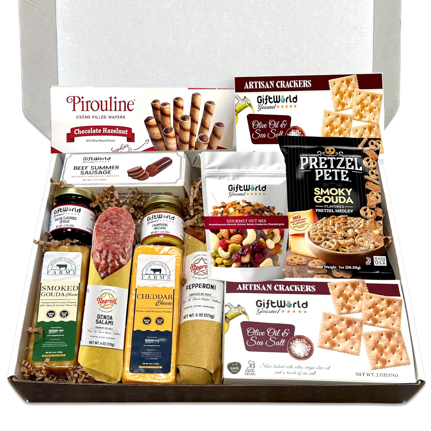 Gourmet meat and cheese assortment
