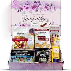 Sympathy Gift Baskets - Meat and Cheese Gift Basket, Bereavement Gift Idea, Sympathy Gifts for Loss of Loved One - Sympathy Food Baskets, Food Care Package - Condolence Gift Basket