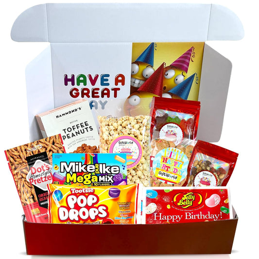 GiftWorld Happy Birthday Gift Basket - Birthday Candy Box