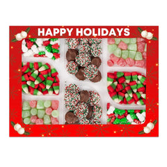 Holiday Candy Gift Box – Christmas Spice Drops, Candy Corn, Chocolate Nonpareils & Frosty’s Forest Mix
