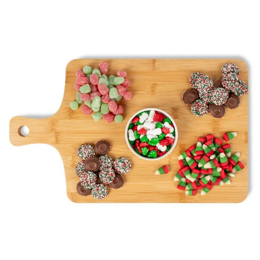 Holiday Candy Gift Box – Christmas Spice Drops, Candy Corn, Chocolate Nonpareils & Frosty’s Forest Mix