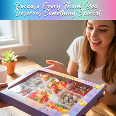 Thank You Candy Gift Box with Gummy Bears, Worms, Cherries & Nonpareils