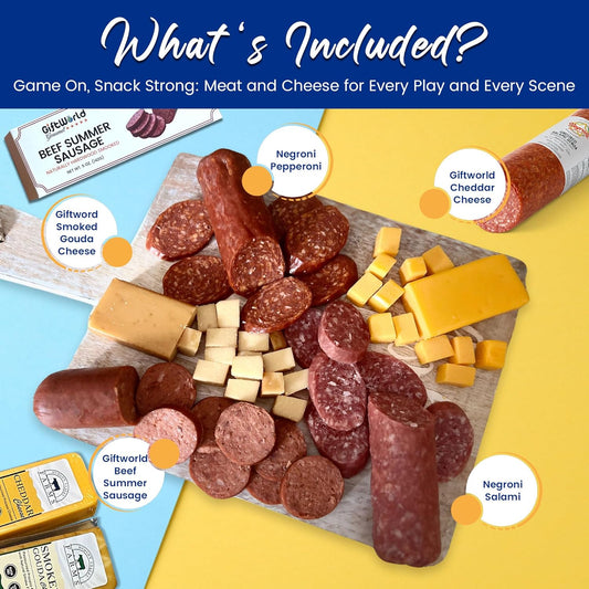 Gourmet Charcuterie Gift Box – Smoked Gouda, Cheddar, Salami, Pepperoni & Beef Summer Sausage