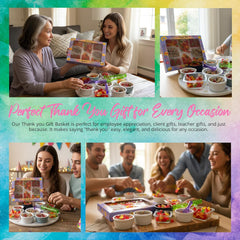 Thank You Candy Gift Box with Gummy Bears, Worms, Cherries & Nonpareils