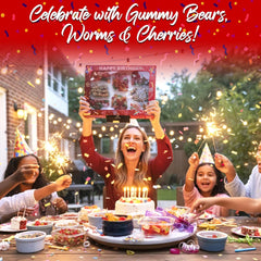 Birthday Candy Box – Gummy Cherries, Worms & Bears
