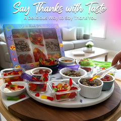 Thank You Candy Gift Box with Gummy Bears, Worms, Cherries & Nonpareils
