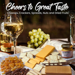 Cheese Gift Baskets Assortment, Cheese and Crackers Gift Basket with Spreads, Gourmet Food Gift Basket for Men and Women, Cheese Basket Gift Set