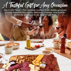 Snack box with meats, cheese, and crackers