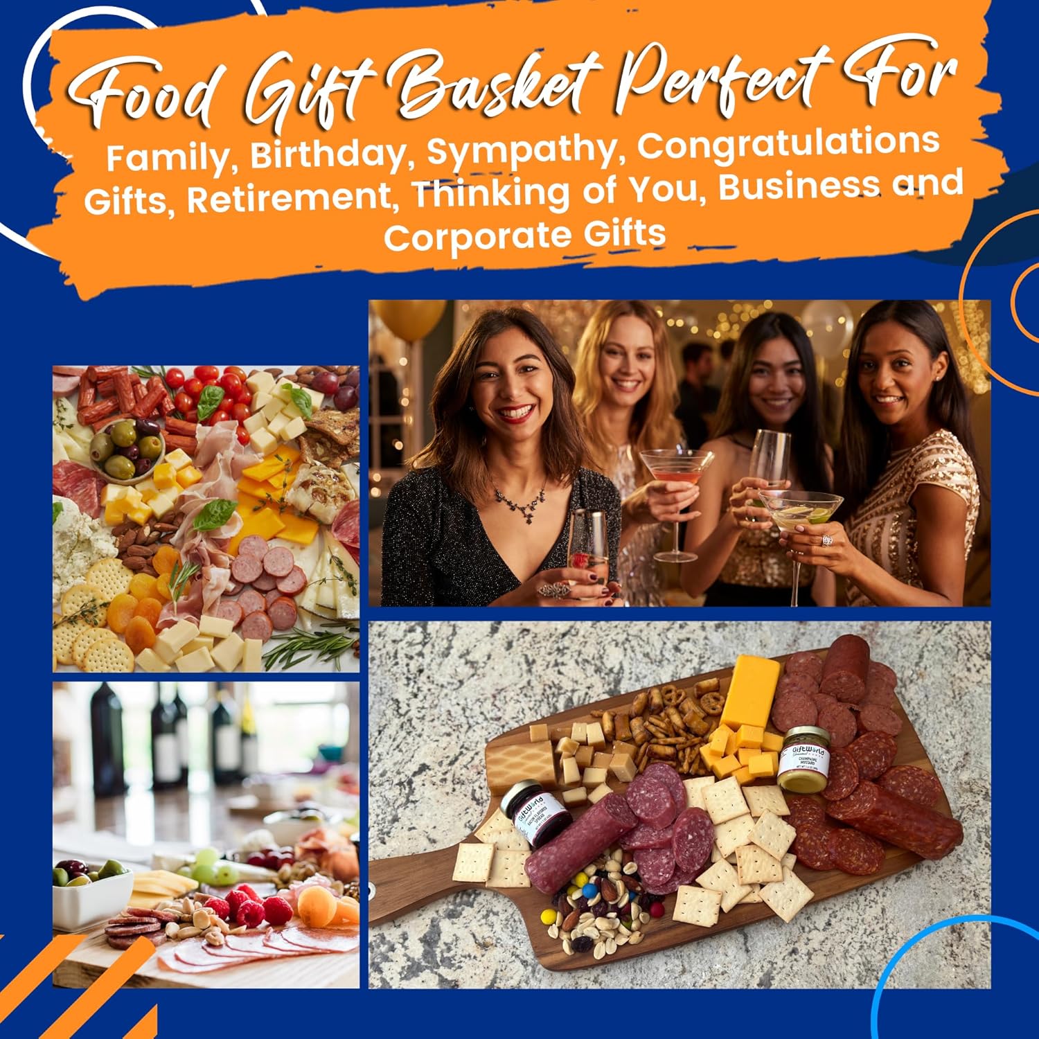 Mixed cured meats and cheese gift pack