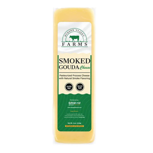 Smoked gouda cheese rich creamy flavor gourmet dairy product