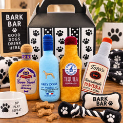 Bark Bar Dog Toy Gift Set | 4 Plush Squeaky Dog Toys