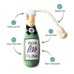 Dog & Human Champagne Gift Set | Dog Lover Gift with Plush Toy & Prosecco Chocolates