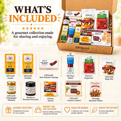Deluxe Charcuterie Meat & Cheese Gift Box – Negroni Salami, Summer Sausage, Gourmet Snacks & Crackers