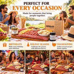 Deluxe Charcuterie Meat & Cheese Gift Box – Negroni Salami, Summer Sausage, Gourmet Snacks & Crackers
