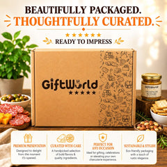 Deluxe Charcuterie Meat & Cheese Gift Box – Negroni Salami, Summer Sausage, Gourmet Snacks & Crackers
