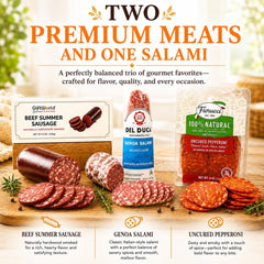 Deluxe Charcuterie Meat & Cheese Gift Box – Negroni Salami, Summer Sausage, Gourmet Snacks & Crackers