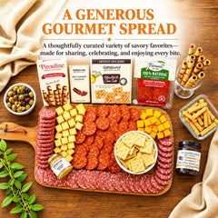 Deluxe Charcuterie Meat & Cheese Gift Box – Negroni Salami, Summer Sausage, Gourmet Snacks & Crackers