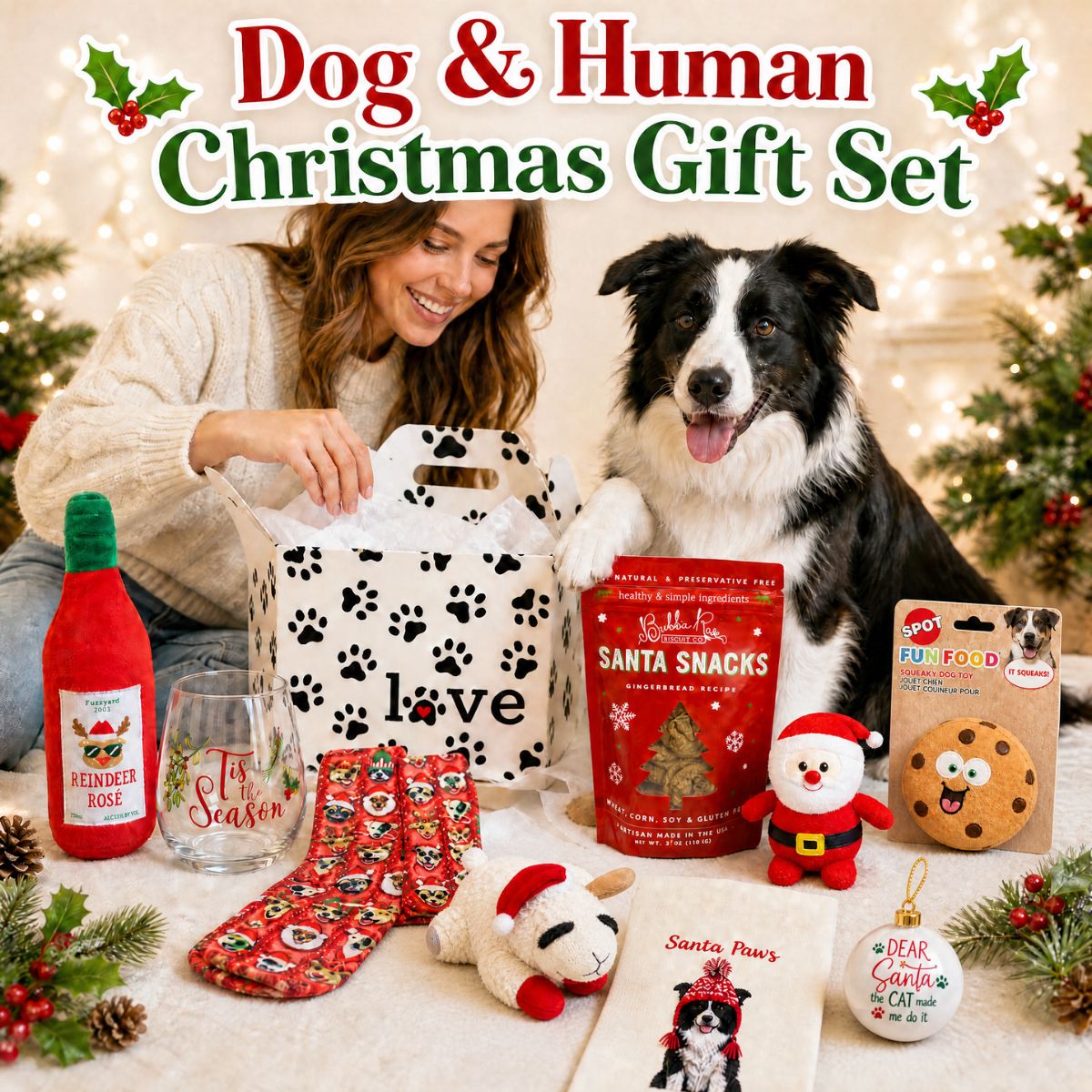Dog & Human Christmas Gift Set | Dog Lover Christmas Gift Box