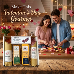 Gourmet Charcuterie Gift Box – Smoked Gouda, Cheddar, Salami, Pepperoni & Beef Summer Sausage
