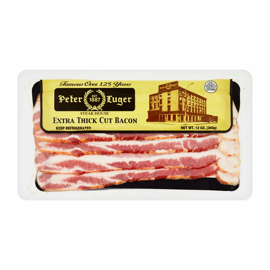 Peter Luger Double Smoked Bacon, Cured and Smoked for a Rich, Savory Flavor, Ideal for Breakfast, Cooking, or Adding a Smoky Twist to Any Dish