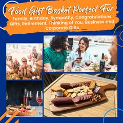 Savory Snack & Cheese Gift Box – Salami, Artisan Crackers, Cheddar, Gouda, Mustard, Bacon Spread & Nut Mix