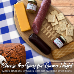Savory Snack & Cheese Gift Box – Salami, Artisan Crackers, Cheddar, Gouda, Mustard, Bacon Spread & Nut Mix