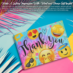 Thank You Charcuterie & Snack Gift Box – Salami, Cheese, Crackers, Wafers, Popcorn, Nuts & Jelly Beans